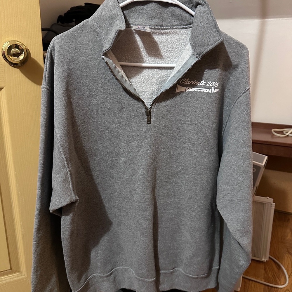 Gray Quarter-Zip Men's Sweater